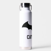 バットマン記号 |シンプルこうもり |名前の追加 ウォーターボトル (正面)