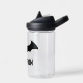 バットマン記号 |シンプルこうもり |名前の追加 ウォーターボトル (左面)