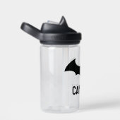 バットマン記号 |シンプルこうもり |名前の追加 ウォーターボトル (右面)