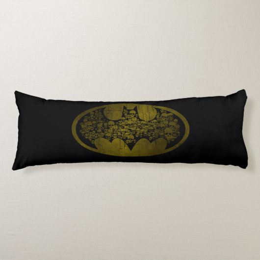 バットマン記号 |スカルロゴこうもり ボディピロー (正面)