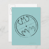 バットマン記号 |テクニカルスケッチロゴ ポストカード (正面/裏面)