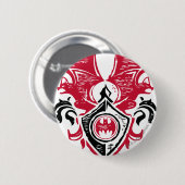 バットマン記号 |ブラックこうもりスタンプの紋章 缶バッジ (正面&裏面)