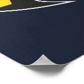 バットマン記号 |名前イエロー&ブラックロゴ ポスター (角)