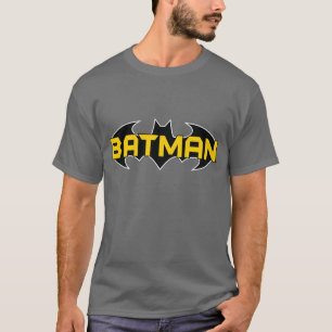 バットマン記号  名前イエロー&ブラックロゴ Tシャツ