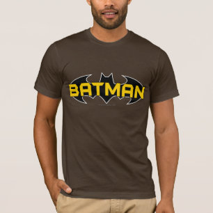 バットマン記号  名前イエロー&ブラックロゴ Tシャツ