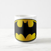 バットマン記号 |楕円グラデーションロゴ コーヒーマグカップ (中央)