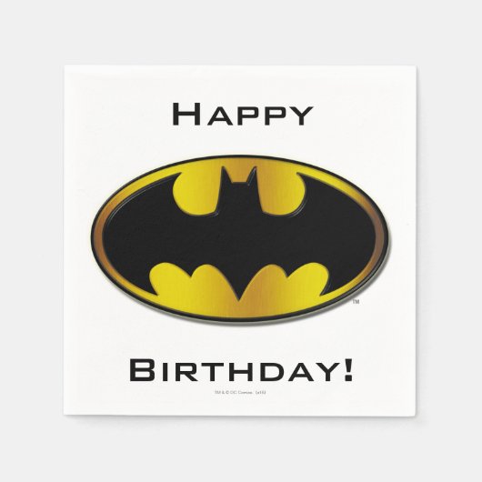 バットマン記号 |楕円グラデーションロゴ スタンダードカクテルナプキン (正面)