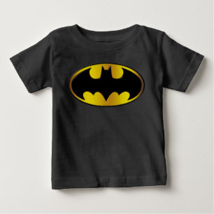 バットマン記号  楕円グラデーションロゴ ベビーTシャツ