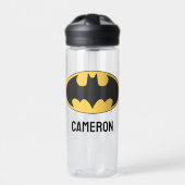 バットマン記号 |楕円ロゴ |名前の追加 ウォーターボトル (正面)