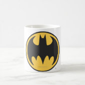 バットマン記号 |濃い黄色の円のロゴ コーヒーマグカップ (中央)