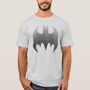 バットマン記号 白黒フェードロゴ Tシャツ