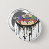 バットマン記号 |緑の紫の赤のロゴ 缶バッジ (正面&裏面)