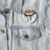 バットマン記号 |緑の紫の赤のロゴ 缶バッジ (インサイチュ)