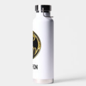 バットマン記号 |金ゴールドロゴ |名前の追加 ウォーターボトル (左面)