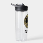 バットマン記号 |金ゴールドロゴ |名前の追加 ウォーターボトル (右面)