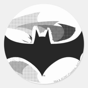 バットマン記号 黒い影のロゴ ラウンドシール