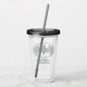 バットマン記号 |黒と白のロゴ アクリルタンブラー (裏面)