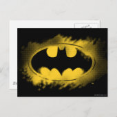 バットマン記号 |黒と黄色のロゴ ポストカード (正面/裏面)
