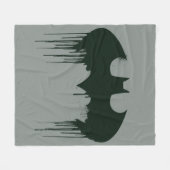 バットマン記号 | Spraypaintロゴ フリースブランケット (正面(横))