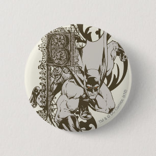 バットマン飾とレターB 缶バッジ