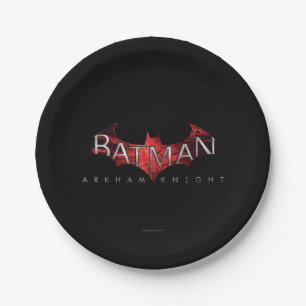 バットマン・アーカム・ナイト・レッド・ロゴ ペーパープレート