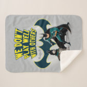 バットマン&エース – 他の人とうまく遊いかない シェルパブランケット (正面(横))