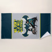 バットマン&エース – 他の人とうまく遊いかない ビーチタオル (正面)