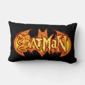 バットマン |オレンジ色の季節のロゴ ランバークッション (裏面)