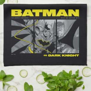 バットマン コミック トリパネル グラフィック キッチンタオル