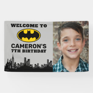 バットマン – ゴッサムシティ  誕生日の名前と写真の追加 横断幕