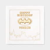 バットマン – ゴッサムシティ |誕生日 箔ナプキン (正面)
