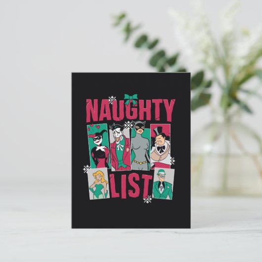 バットマン | サンタのいたずら者リストのヴィラン シーズンポストカード (スタンド正面)