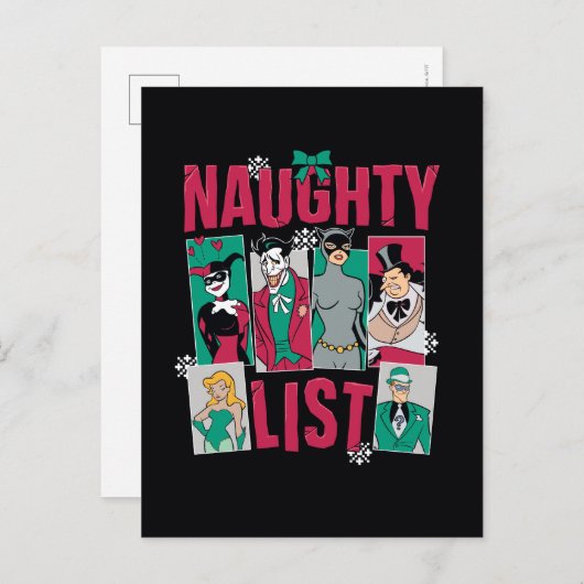 バットマン | サンタのいたずら者リストのヴィラン シーズンポストカード (正面/裏面)