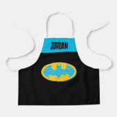 バットマン |シアンのストライプ記号 エプロン (正面)