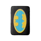 バットマン |シアンのストライプ記号 バスマット (正面縦)