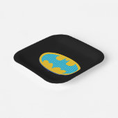 バットマン |シアンのストライプ記号 ペーパープレート (傾斜あり)