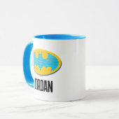 バットマン |シアンのストライプ記号 マグカップ (正面左)