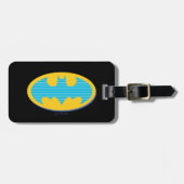 バットマン |シアンのストライプ記号 ラゲッジタグ (正面横)
