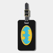 バットマン |シアンのストライプ記号 ラゲッジタグ (正面縦)