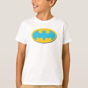 バットマン  シアンのストライプ記号 Tシャツ