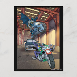 バットマン&ジョーカー – バイクに乗る ポストカード