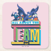 バットマン |チームについて スクエアペーパーコースター (正面)