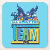 バットマン |チームについて スクエアペーパーコースター (正面)