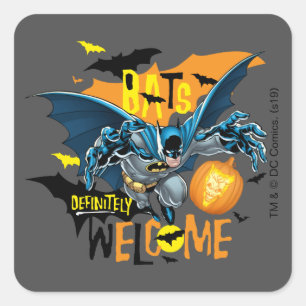 バットマン ハロウィインスパイアンロゴ スクエアシール