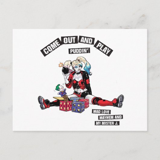 バットマン |ハーレー・クイン来「出てプディン」 ポストカード (正面)