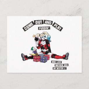 バットマン  ハーレー・クイン来「出てプディン」 ポストカード