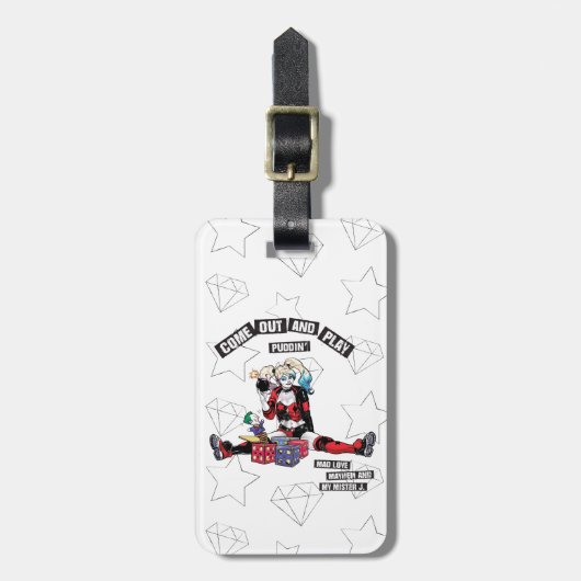 バットマン |ハーレー・クイン来「出てプディン」 ラゲッジタグ (正面縦)
