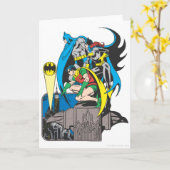 バットマン/バットガール/ロビン カード (黄色い花)