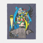 バットマン/バットガール/ロビン フリースブランケット (正面)