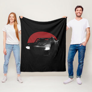 バットマン&バットモービルグラフィック フリースブランケット